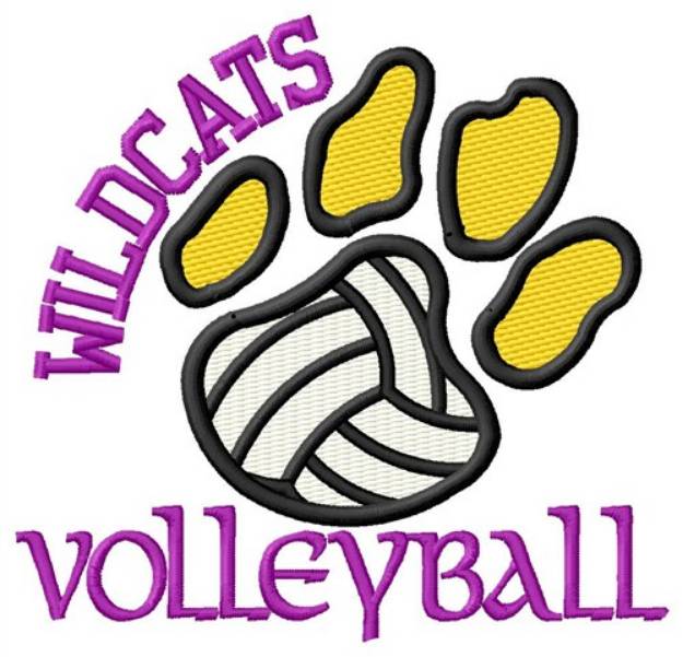 Picture of Wildcats Volleyball Machine Embroidery Design