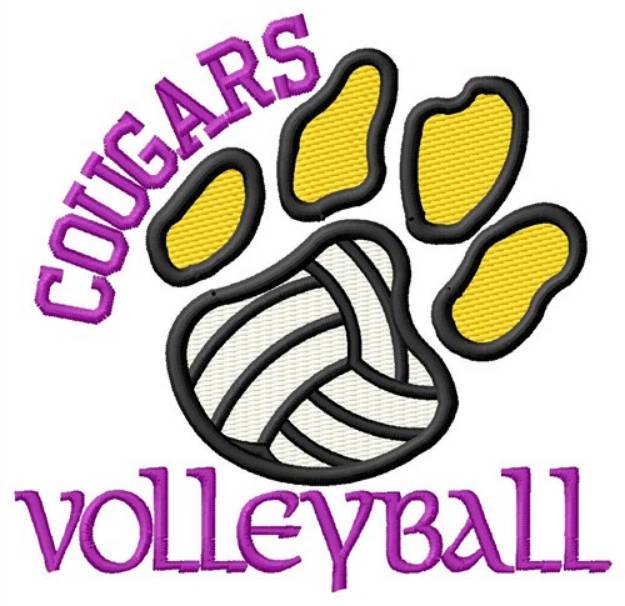Picture of Cougars Volleyball Machine Embroidery Design