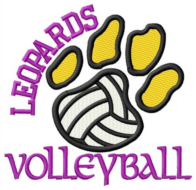 Picture of Leopards Volleyball Machine Embroidery Design