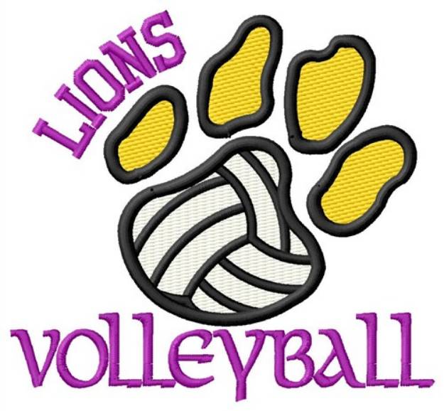 Picture of Lions Volleyball Machine Embroidery Design