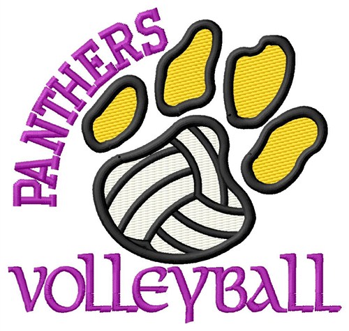 Panthers Volleyball Machine Embroidery Design