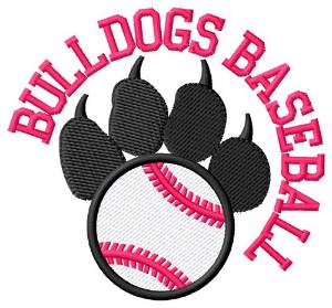 Picture of Bulldogs Baseball Machine Embroidery Design