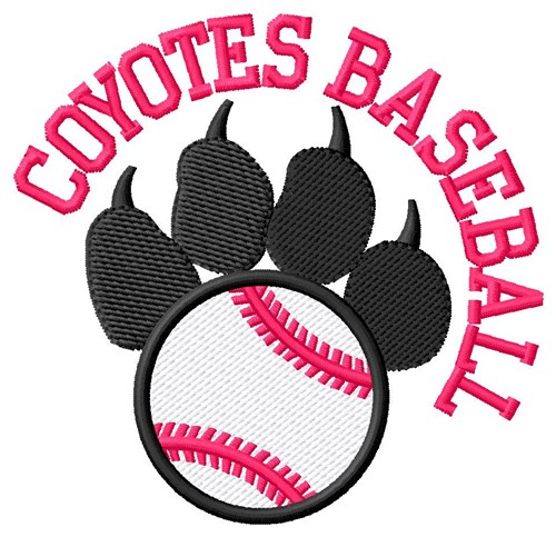 Coyotes Baseball Machine Embroidery Design