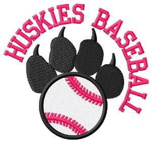 Picture of Huskies Baseball Machine Embroidery Design