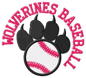 Picture of Wolverines Baseball Machine Embroidery Design