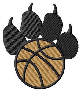 Picture of Basketball Pawprint Machine Embroidery Design