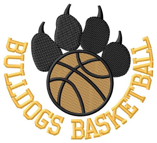 Bulldogs Basketball Machine Embroidery Design