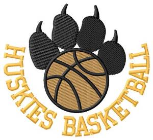 Picture of Huskies Basketball Machine Embroidery Design