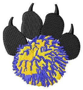 Picture of Cheer Pawprint Machine Embroidery Design
