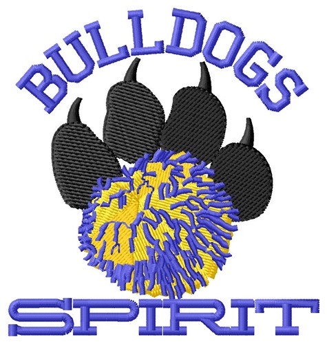 Bulldogs Spirit Machine Embroidery Design