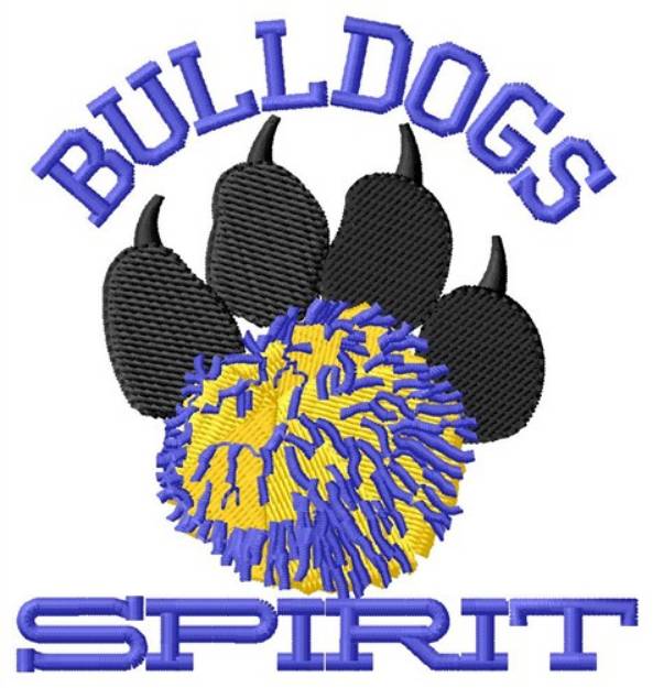 Picture of Bulldogs Spirit Machine Embroidery Design