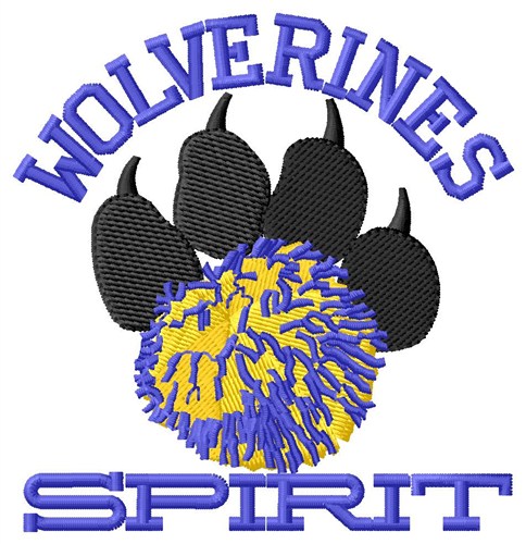 Wolverines Spirit Machine Embroidery Design