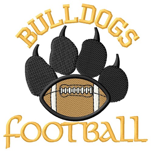 Bulldogs Football Machine Embroidery Design