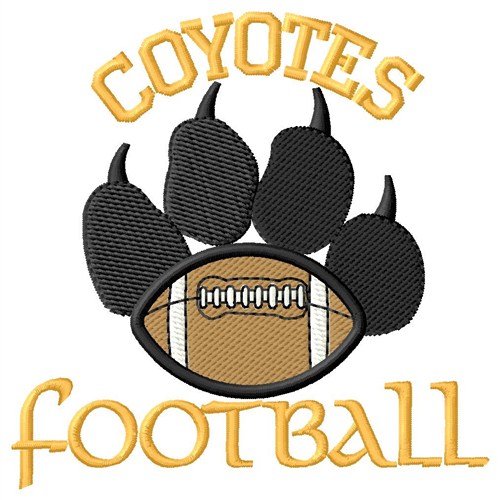 Coyotes Football Machine Embroidery Design