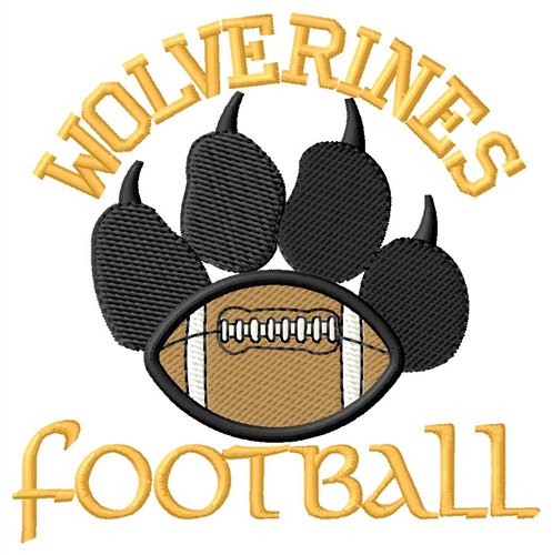 Wolverines Football Machine Embroidery Design