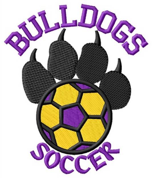 Picture of Bulldogs Soccer Machine Embroidery Design