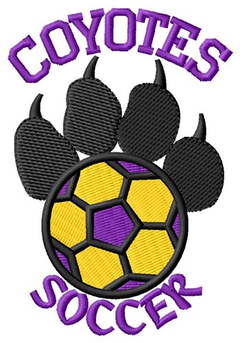 Coyotes Soccer Machine Embroidery Design