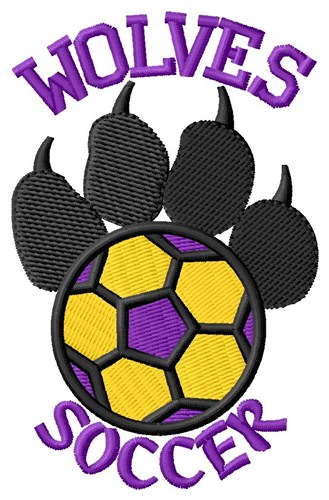 Wolves Soccer Machine Embroidery Design