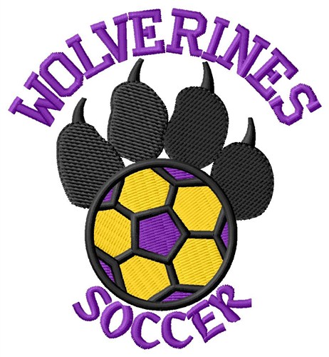 Wolverines Soccer Machine Embroidery Design