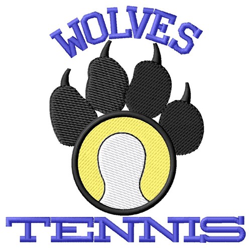 Wolves Tennis Machine Embroidery Design