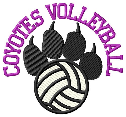 Coyotes Volleyball Machine Embroidery Design