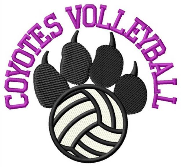 Picture of Coyotes Volleyball Machine Embroidery Design