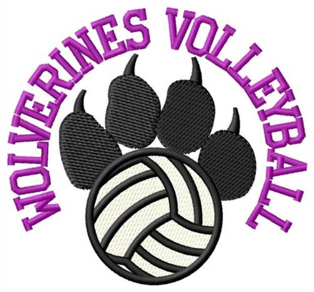 Picture of Wolverines Volleyball Machine Embroidery Design