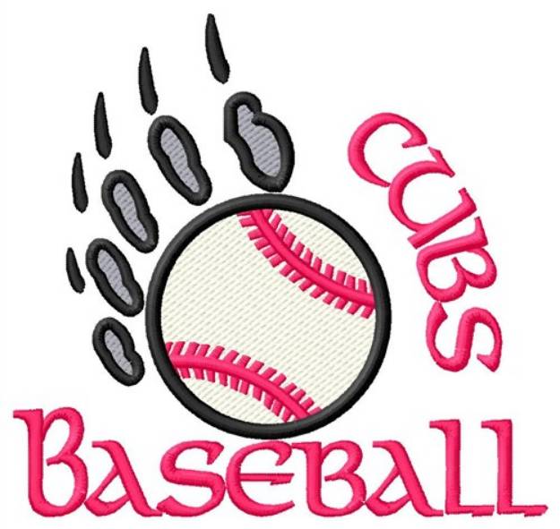 Picture of Cubs Baseball Machine Embroidery Design