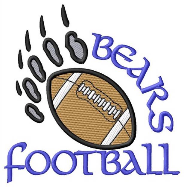 Picture of Bears Football Machine Embroidery Design