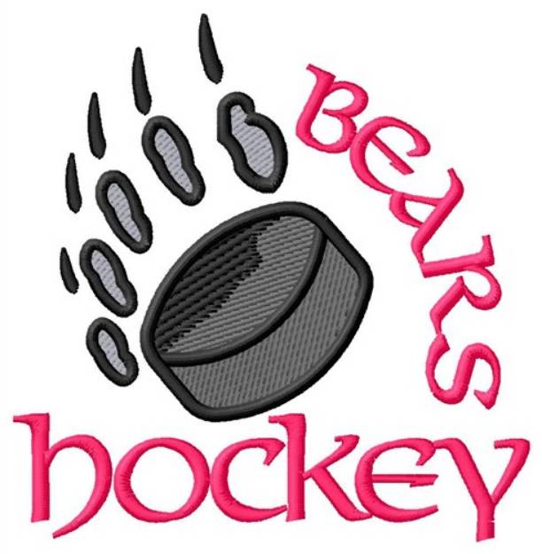 Picture of Bears Hockey Machine Embroidery Design