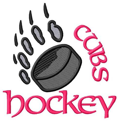 Cubs Hockey Machine Embroidery Design