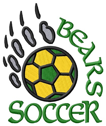 Bears Soccer Machine Embroidery Design