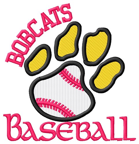 Bobcats Baseball Machine Embroidery Design