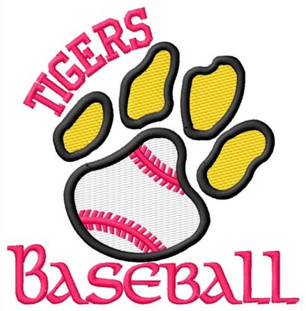 Picture of Tigers Baseball Machine Embroidery Design