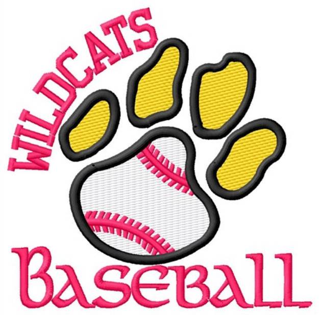 Picture of Wildcats Baseball Machine Embroidery Design