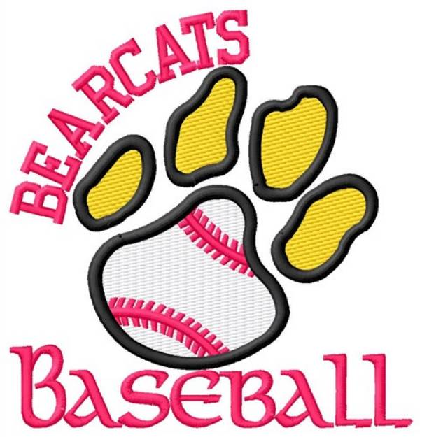 Picture of Bearcats Baseball Machine Embroidery Design