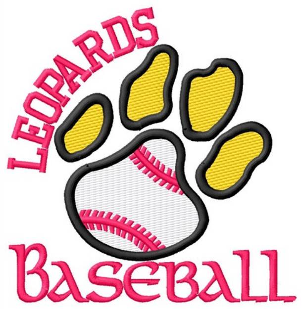 Picture of Leopards Baseball Machine Embroidery Design