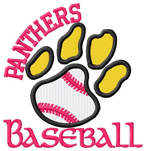 Panthers Baseball Machine Embroidery Design