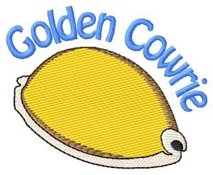 Picture of Golden Cowrie Shell Machine Embroidery Design