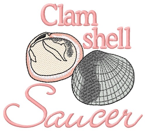Clam Shell Saucer Machine Embroidery Design