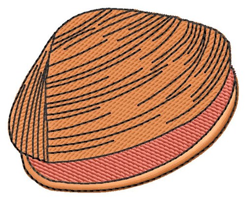 Red Cockle Shell Machine Embroidery Design