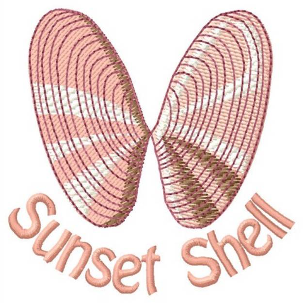 Picture of Sunset Shell Machine Embroidery Design