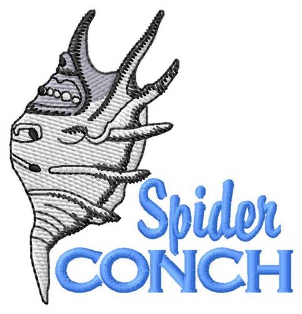 Picture of Spider Conch Machine Embroidery Design