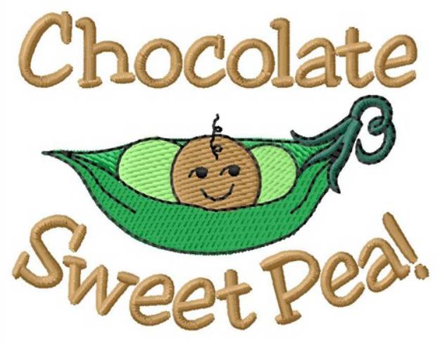 Picture of Chocolate Sweet Pea Machine Embroidery Design