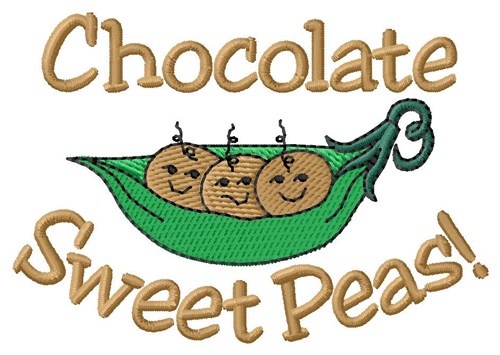 Chocolate Sweet Peas Machine Embroidery Design