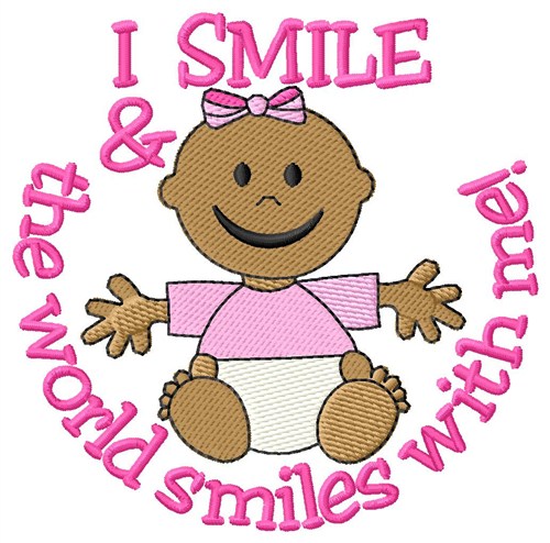 Smiling Girl Machine Embroidery Design