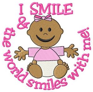 Picture of Smiling Girl Machine Embroidery Design