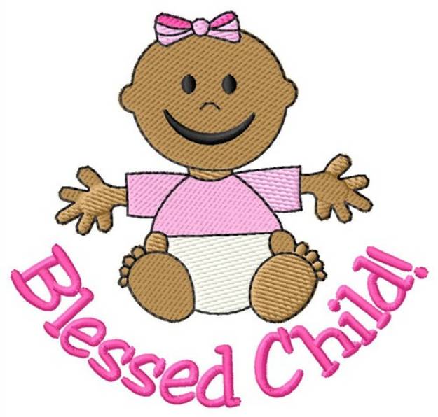 Picture of Blessed Child Machine Embroidery Design