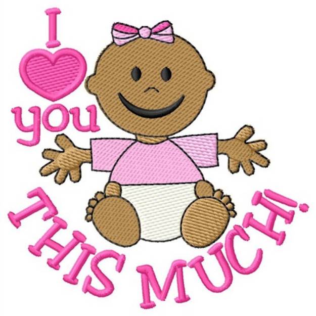 Picture of Love You Girl Machine Embroidery Design