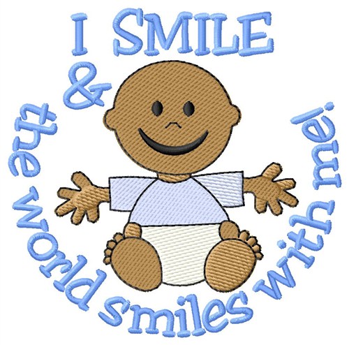 Smiling Boy Machine Embroidery Design